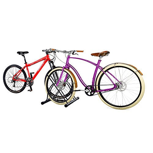 Bike Rack ? Dual Bicycle Stand for Mountain, Road, or Kid¡¯s Bikes ? Indoor or Outdoor Steel Bicycle Storage ? Tire Rack for Truck by RAD Cycle