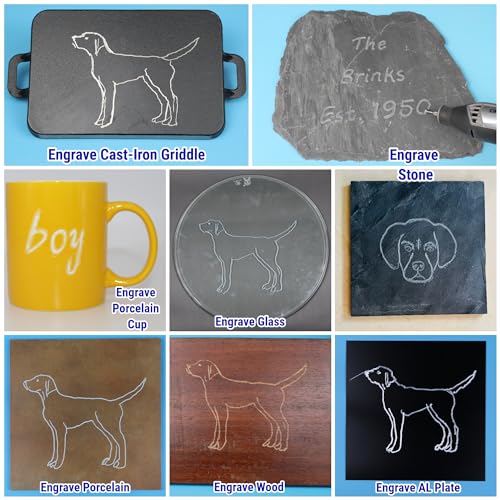 10 Pcs Carbide Burr Set 1/8" Shank Compatible with Dremel Milwaukee Bits Rotary Tools Attachment Kit Rasp Drill File Accessories Metal Wood Stone Steel Grinding Carving Cutting Engraving