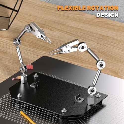 Welding Work Clip, Third Hand Soldering Tool PCB Holder for Electronics Soldering Jewelry Welding Fixture, Rotatable Angle Adjustable Helping Hands