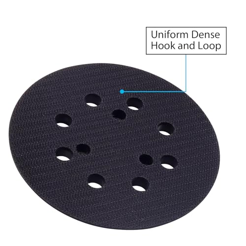 5" Replacement Sander Pad for Makita, 5 Inch 8 Hole Hook and Loop Sander Pads for Makita BO5010, BO5030K, BO5031K Compatible with DeWalt D26451,D26453, Porter Cable 382(1 Pack)