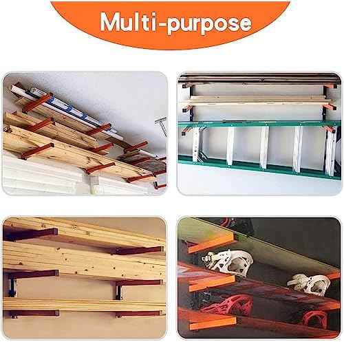 Ultrawall Wall Mount Wood Organizer Racks, Lumber Storage Metal Racks Wood Storage Racks with 3-Level (3 Pack)