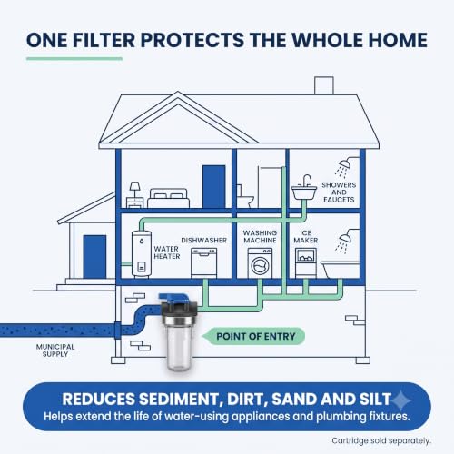 Culligan 3/4 Inch Clear Whole House Sediment Water Filter System with P5 Cartridge