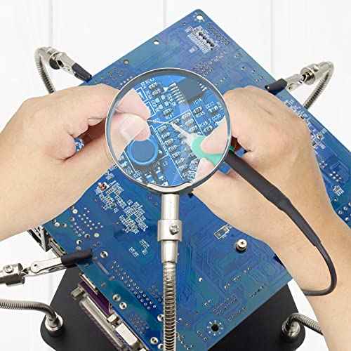 2-Pack Helping Hands Soldering Clamp,Adjustable Soldering Clip,Flexible Gooseneck Metal Arms Alligator Clips,Soldering Third Hand Tools for Electronics Repair Painting Jewelry