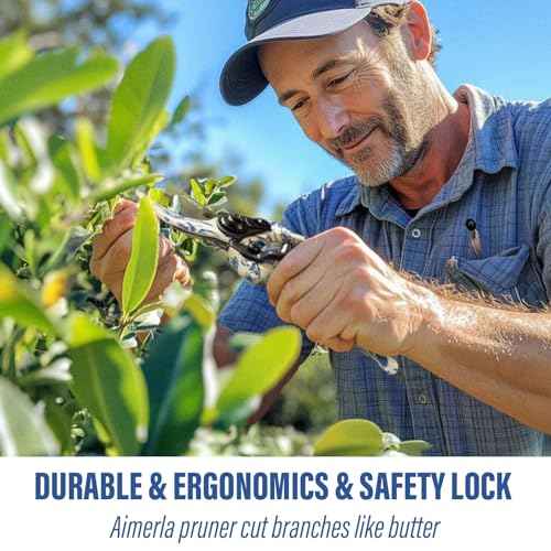 Aimerla Gardening Tool Set of 5 Heavy Duty Aluminum Garden Tools with Non-Slip Rubber Grip, Fashion Garden Bag, Durable Hand Tools for Gardener, Weeding, Gardening Gifts for Women,Men - Floral