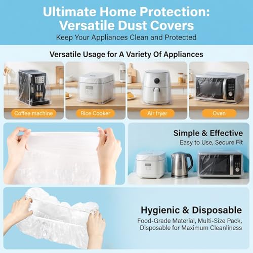 Rainflow 60-Pack Disposable Kitchen Appliance Dust Covers in S/M/L