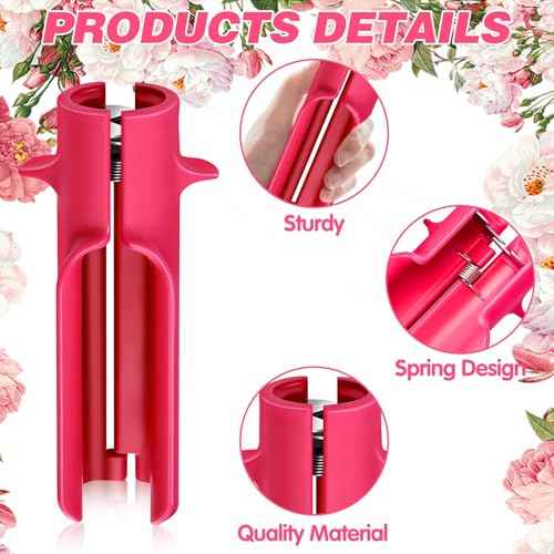 Rose Stem Thorn Stripper Tool Thorn Remover Leaf Stripper Tool, Flower Cleaner Cutter Rose Red, Floral Arrangements New Upgrades Efficient Professional Florist for Flower Shop Home Gardening