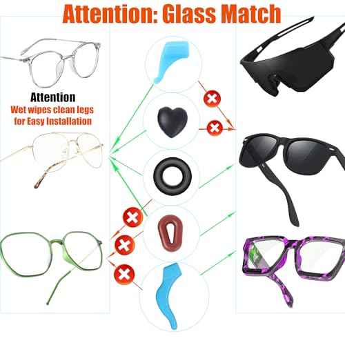 Eye Glasses Ear Grippers,Silicone Eyeglasses Ear Grip Eyewear Retainer-Sports Ear Grips for Glasses Ear Hooks