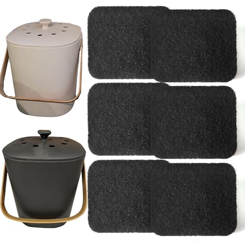 PurifyLogix Activated Carbon Filters for Bamboozle Compost Bin — 6-Pack, 10mm Thick