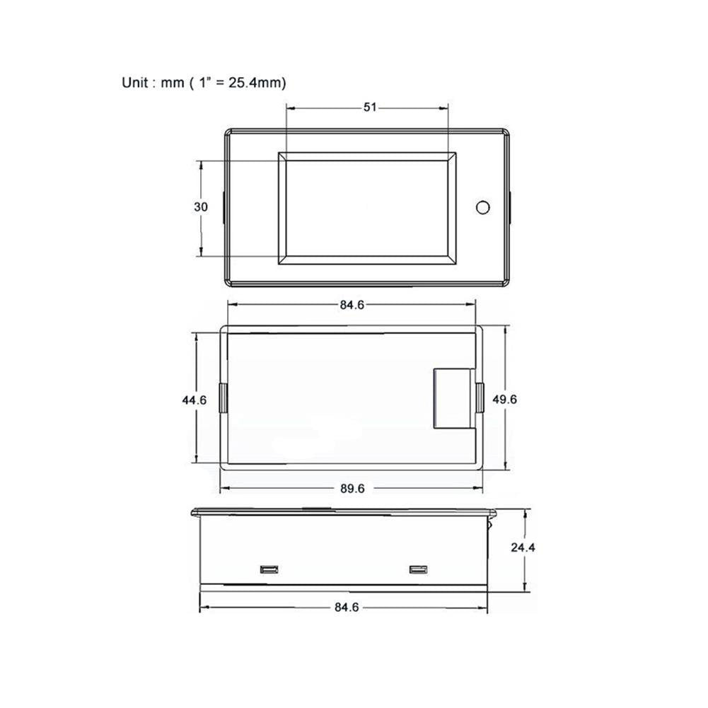 bayite DC 6.5-100V 0-100A LCD Display Digital Current Voltage Power Energy Meter Multimeter Ammeter Voltmeter with 100A Current Shunt