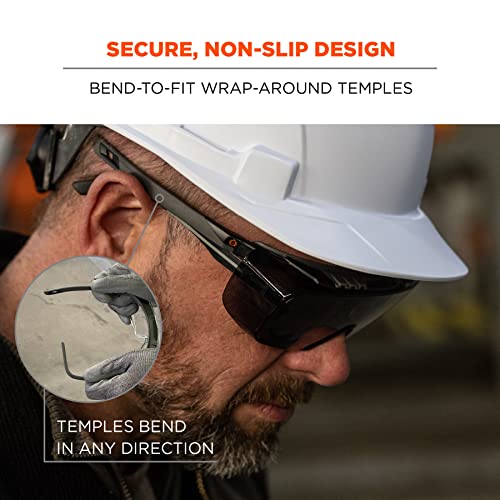 Ergodyne Skullerz OSMIN OTG Safety Glasses, Over the Glasses Protective Eyewear, ANSI z87.1