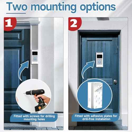 Anti-Theft Video Doorbell Mount Compatible with Ring/Blink Wireless Camera Doorbell, Adjustable Angle Doorbell Mount No-Drill Battery Doorbell Bracket for Houses, Apartments, Businesses£¨White