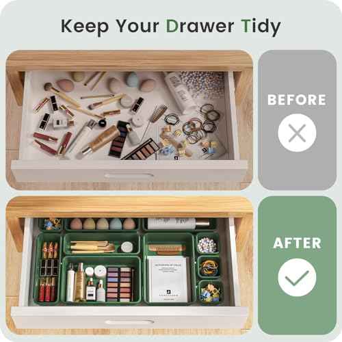 A-LuGei ¡¼?????????? & 5 Size¡½ Tool Box Organizer Tray Divider Set,¡¼Army Green¡½ Desk Drawer Organizer,Garage Organization and Storage Toolbox Accessories Rolling Tool Chest Cart WorkBench Small Part