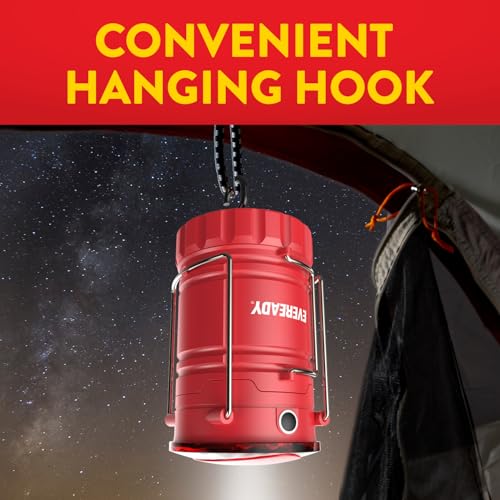 Eveready Red Collapsible LED Camping Lantern 3-Pack - Water-Resistant Emergency Lights