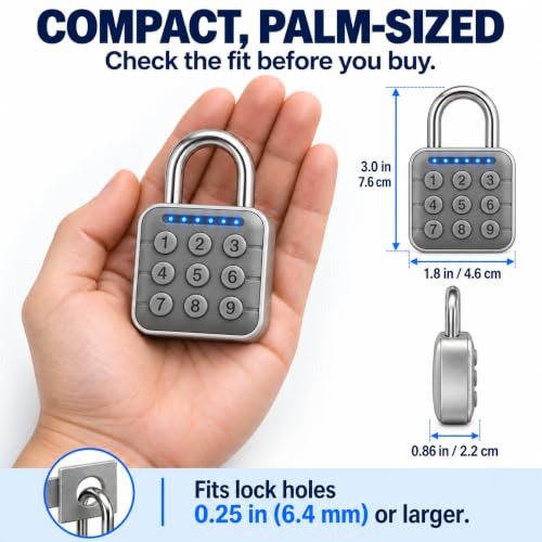 SURPN Gray Combination Lock 2.95 Inch for Locker & Gym - 1 Pack
