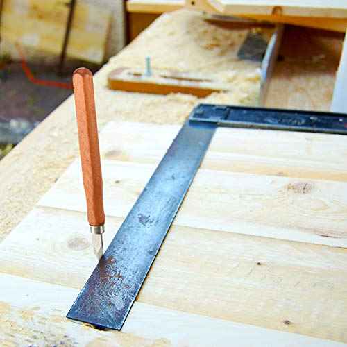 Mudder 2 Pieces Marking Knife Woodworking Marking Knife Thin Blade Dual Double Bevel Striking Cutter Hardened Mn-v Steel Heat Treated Striking Cutter