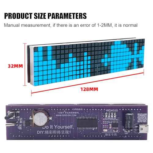 SMD Soldering Practice Kit 6-Digit LED Digital Clock with Music Spectrum Display DIY Electronics Project STEM Gift for Teens Adults Hobbyists