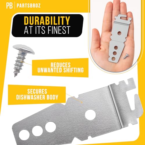 PartsBroz WP8269145 2-Pack Dishwasher Bracket for Whirlpool/Kenmore/KitchenAid