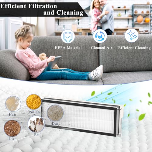 4 Pack Replacement HEPA Filter Compatible with Roborock Qrevo S/Qrevo Curve/Qrevo Pro/Qrevo Plus/Qrevo MaxV/Qrevo Edge Robot Vacuum Cleaners,High Efficiency Qrevo S Filters