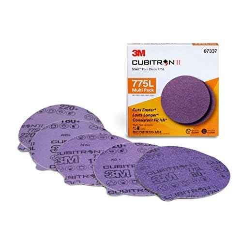3M Cubitron II Stikit Film Disc 775L, 87337, 5 in x NH, 80+ to 220+, 15 per Pack