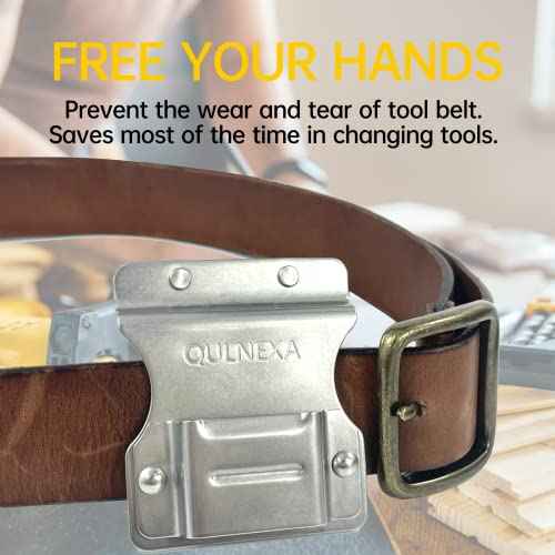 Clip On Tool Belt Drill Holder, Holster Tool Belt Clip for Tape Measure Holder Clip Holster Cordless Drill, Impact, Nailer, Any Tools with Hanger Clips