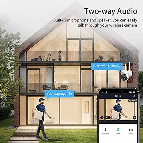 INQMEGA TUYA PTZ Camera Outdoor, 3MP Security Home Surveillance Camera with 2.4G WiFi, Waterproof IP Wireless Camera, Color Night Vision£¬Two-Way Audio, Motion Detection, Cloud & SD Card