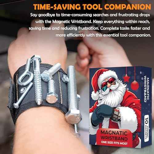Gifts for Men Stocking Stuffers for Women Christmas - Magnetic Wristband for Holding Screws White Elephant Gifts for Adults Gifts for Men Who Have Everything Tools Dad Teens Husband Boyfriend