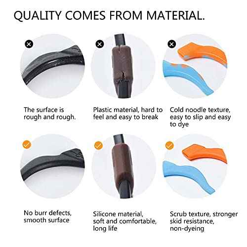 12 Colors Glasses Ear Grip Kids and Adults Sport Eyeglass Strap Holder, Eyewear Retainer, Silicone Anti Slip Holder