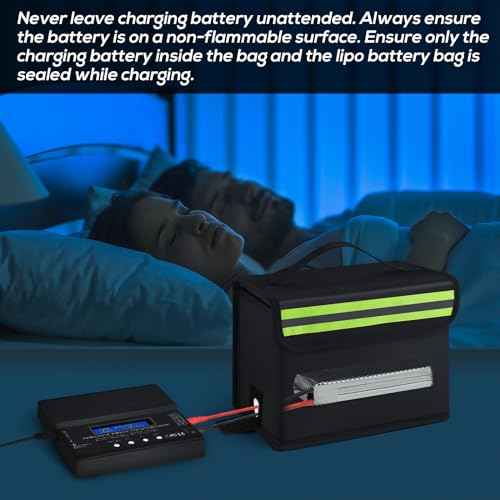 FLASLD Fireproof Explosionproof Lipo Bag with Charge Port - Large Capacity Lipo Battery Storage Guard Safe Pouch