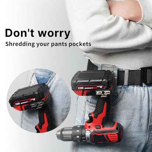 MELOTOUGH Tape Measure Holder, Drill Holder for Tool Belt,Drill Holder,Measuring Tape Holder Fits 1.75"/2" Belt,Sliver