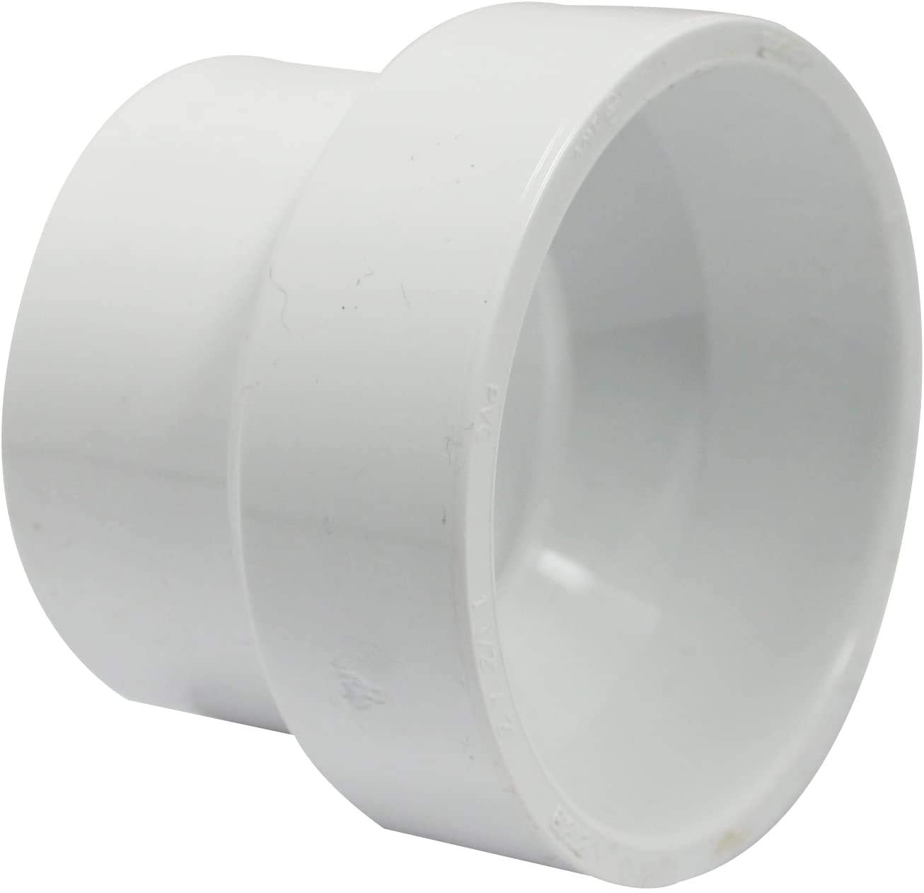 Canplas 193022 PVC DWV Reducing Coupling, 2 x 1-1/2-Inch, White (Pack of 2)