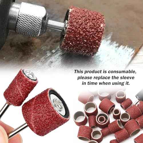 Sanding Drum Set for for Dremel Rotary Tools-Includes 138 Aluminum Oxide Sanding Sleeves for Drum Sanders (80,120,240 Grit) and 12 Drum Mandrels-Sanding Bits Tool Accessories with Box