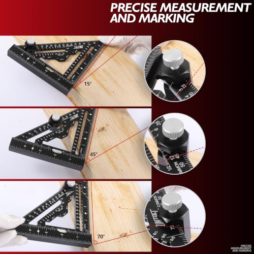 4.5 inch Rafter Square, Aluminum Metal Triangle Ruler