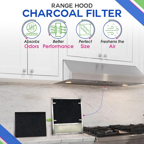 Bagean Range Hood Charcoal Filter 7.75 x 10.5 in BP58 3-Pack for Broan/Nutone