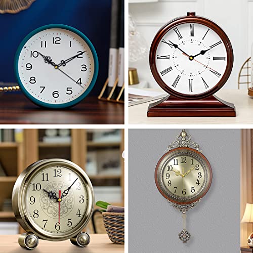 EMOON 15-Piece Silent Sweep Clock Mechanism Replacement Kit with 16 Hands - Mix Thread 3/8", 1/2", 5/8" for DIY & Repair