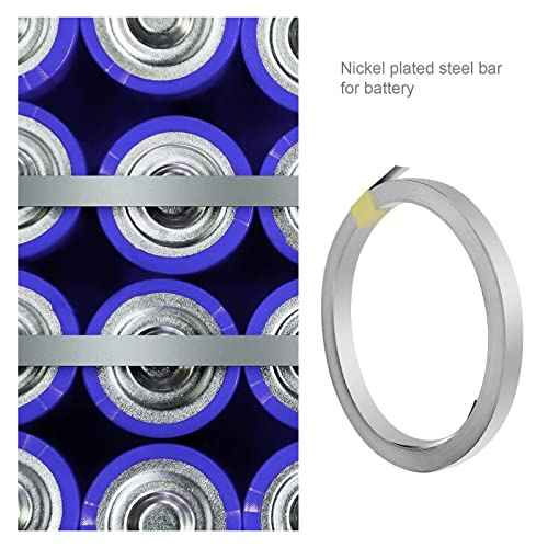 Create idea 2x Nickel Strip 10m Nickel Plated Steel Strip 0.15x8mm Battery Nickel Strip Tape 18650 Soldering Tab for Soldering Li-Po Battery NiMh NiCd Battery and Spot Welding