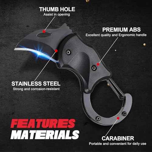 ZAVIT Gifts for Men Brother, Small Pocket Knife for Men, Christmas Stocking Stuffers, Keychain, Box Cutter EDC Gadgets for Husband Him, Unique Gifts ldea for Camping Fishing Hiking