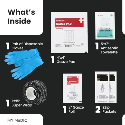 My Medic ZZips MedPack Wound Closure Kit for Cuts & Lacerations - First Aid Alternative