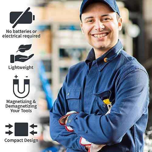 Demagnetizer and Magnetizer - Blue - for Screwdrivers Tips, Bits, and Small Tools, Large or Big Screws, Drills, Drill Bits, Sockets, Nuts, Bolts, Nails and Precision Construction Tools