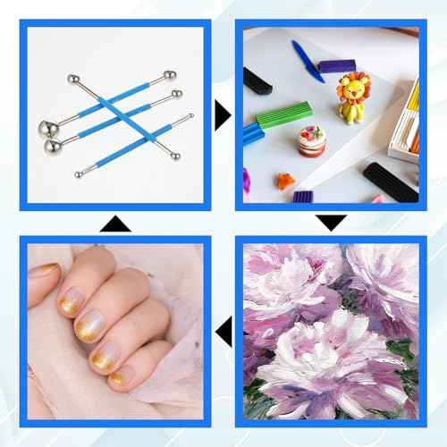4 Pcs Caulking Ball Tool Kit Tile Floor Ball Ending Tiling Tool Joint Grout Repair Concrete Countertop Caulking Spreader Polymer Clay Tools for Tile Coating Sealant Finishing