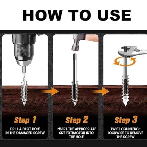 Greywolf 6 pcs screw extractor set, made of 35# Cr-Mo, bolt extractor, spiral groove bolt remover set, can easily remove broken screws, dropped screws, studs