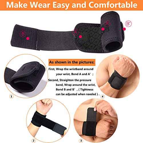 Wrist Brace, 2 PACK Wrist Wraps for Carpal Tunnel for women and men. Wrist Straps for Weightlifting, Working Out and Pain Relief. Flexible, Highly Elastic, Adjustable, Comfortable and Multi-Functional