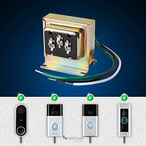 Newhouse Hardware 3TRAN Tri-Volt (8vac/10VA, 16vac/10VA or 24vac/20VA) Transformer for for Ring, Nest and Standard Doorbells 1pk