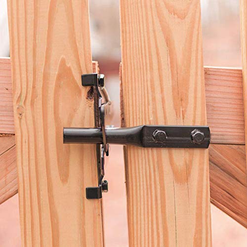 Post Mount Gate Latch for Wooden Fence Self-Locking Heavy Duty Gate Hardware