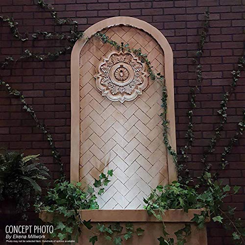 Ekena Millwork CM13BR2 13"OD x 7 1/2"ID x 3/4"P Bradford Classic Ceiling Medallion, Fits Canopies up to 8-5/8", 2 Piece