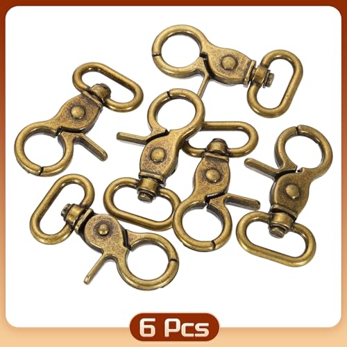 uxcell Bronze Swivel Snap Hook 20mm Trigger Clasp 6-Pack