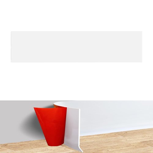 GALOFAY Silicone Door Kick Plate 28 inches, Self Adhesive Flexible Rubber Tape Stick On Scratches Protector Plates, Suitable for 24"-28" Doors, 8"x 28" White