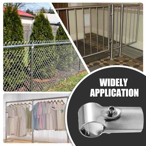 4 Pack End Rail T Clamps 1 Inch - Stainless Steel Chain Link Fence Pipe Clamp - Fence Pipe T Clamps for 1" OD Pipe - Bolts and Nuts Included