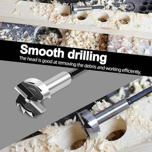 1-1/16 Inch Forstner Bit for Woodworking,1-1/16" Forstner Drill Bit for Wood,Wood Drill Bit Woodworking Hinge Cutter Tool for Woods Plywood Plastic