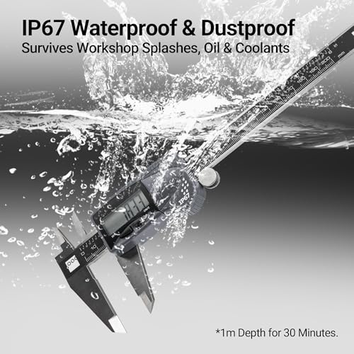 Brown & Sharpe 8" IP67 Coolant Proof Stainless Steel Digital Caliper