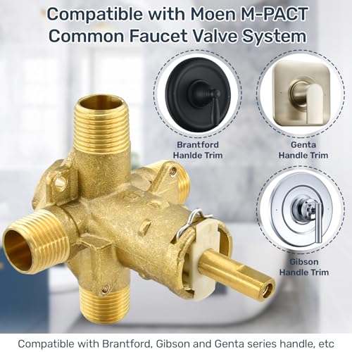 2510 Shower Valve Replacement for Moen Posi Temp | Brass 1/2 Inch Universal Install